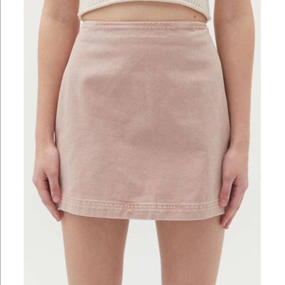 BDG Sara Twill High Waisted Mini Rose Skirt